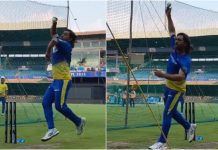 Watch: MS Dhoni Shows Off Bowling Skills in Nets Before RCB vs CSK Clash | KreedOn